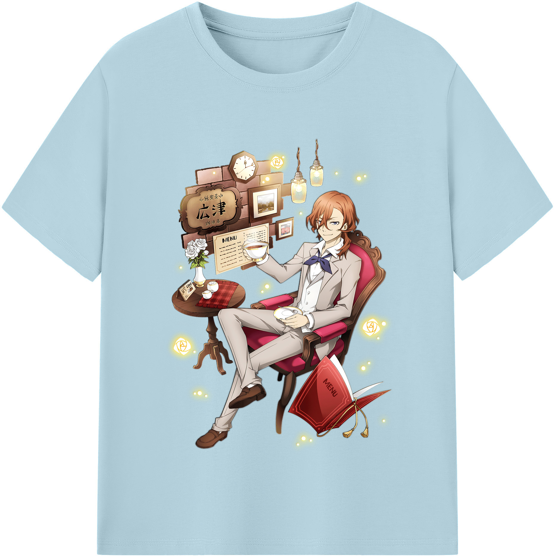 （画像用） 文豪ストレイドッグス Bungo Stray Dogs 綿100％半袖Tシャツ（フロントプリント）